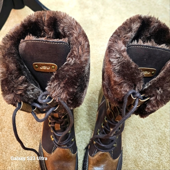 JAMBU JBU Adventure Designs Vegan Brown & Fur Zip Up Boots Women's Size 9M - Picture 5 of 10